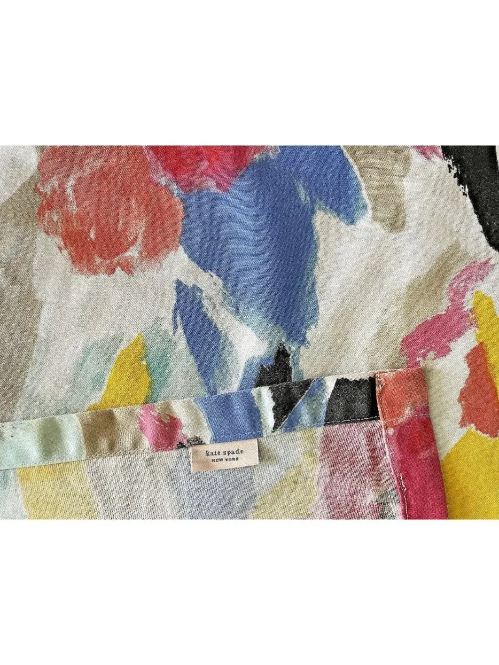 KATE SPADE Shower Curtain PAINTBALL Colorful Floral Artsy 67